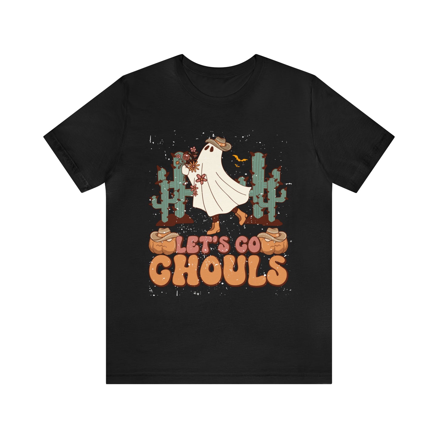 Lets Go Ghouls Shirt, Spooky Season Tee, Retro Halloween Cowgirl Shirt, Cowgirl Halloween Shirt, Vintage Ghost Shirt, T762