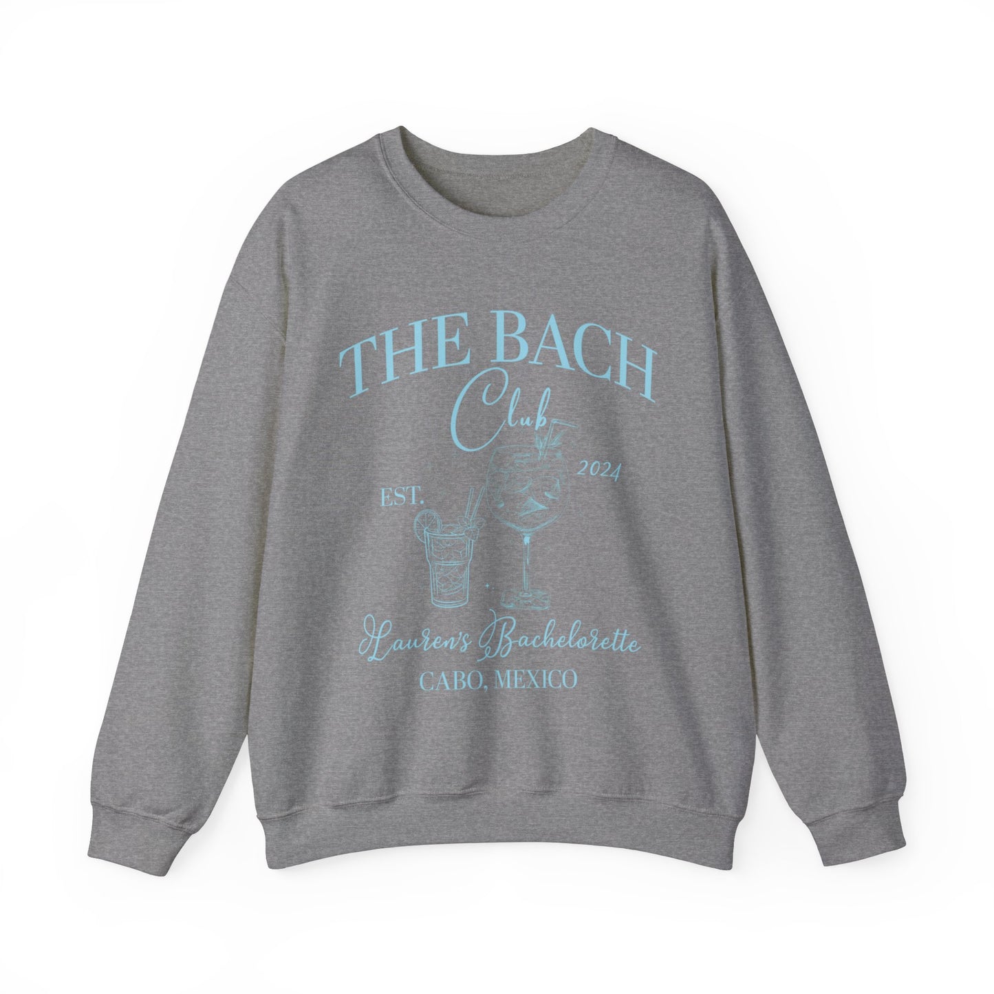 Custom The Bach Club Sweatshirt, Custom Location Bachelorette Sweatshirt, Personalized Bride Sweatshirt, Sweatshirt for Bridal Party, S1495