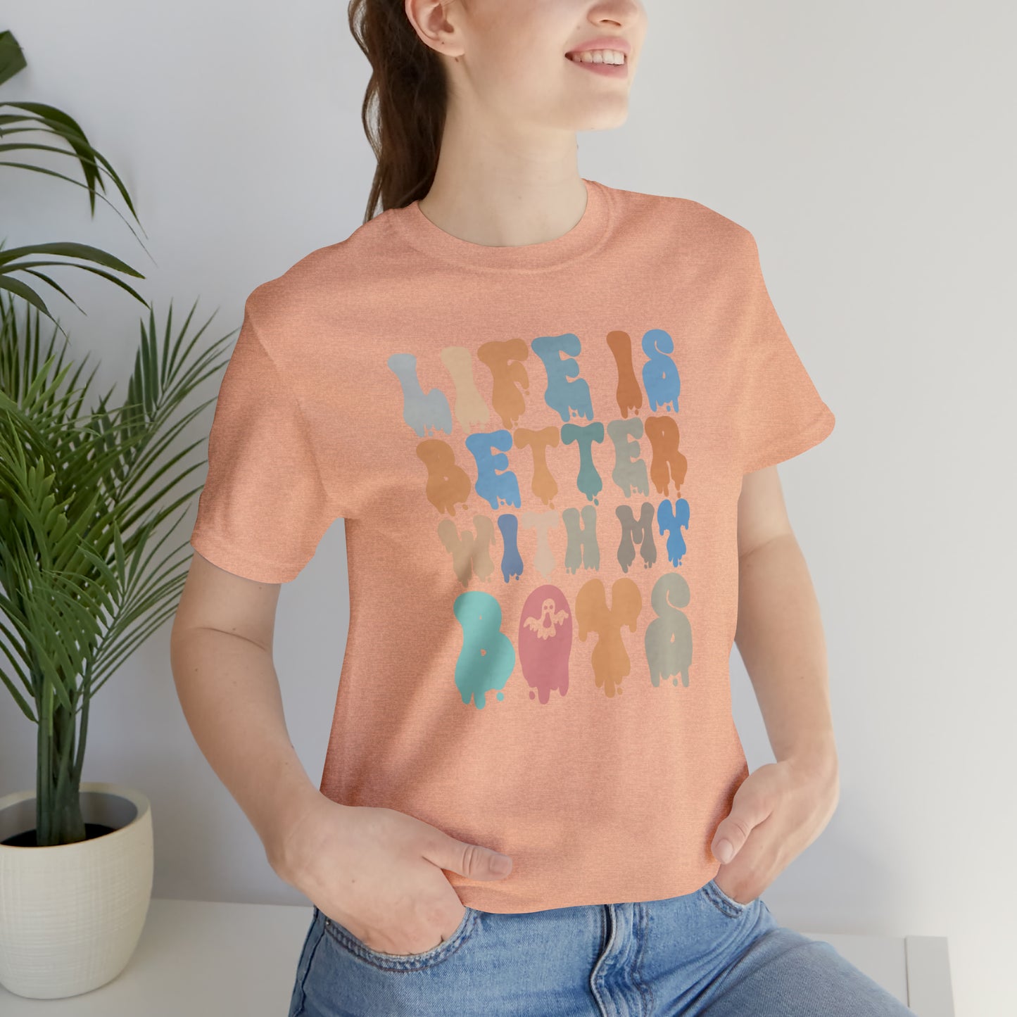 Cute Boy Mom Shirt for Birthday Gift for Mom, Life is better with my boys Shirt for Halloween Gift, T309