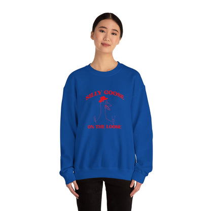 Silly Goose On The Loose Sweatshirt, Silly Goose Club Shirt Silly Joke Sweatshirt, Funny Goose Sweatshirt Funny University Sweatshirt, S1643