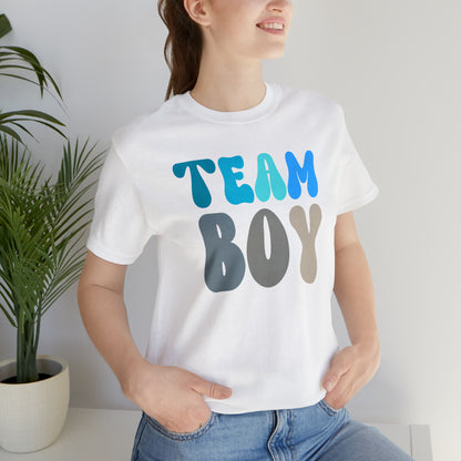 Cute Baby Announcement Shirt for Gender Reveal, Team Boy Shirt for Gender Reveal, Gender Announcement Gift for Her, T398