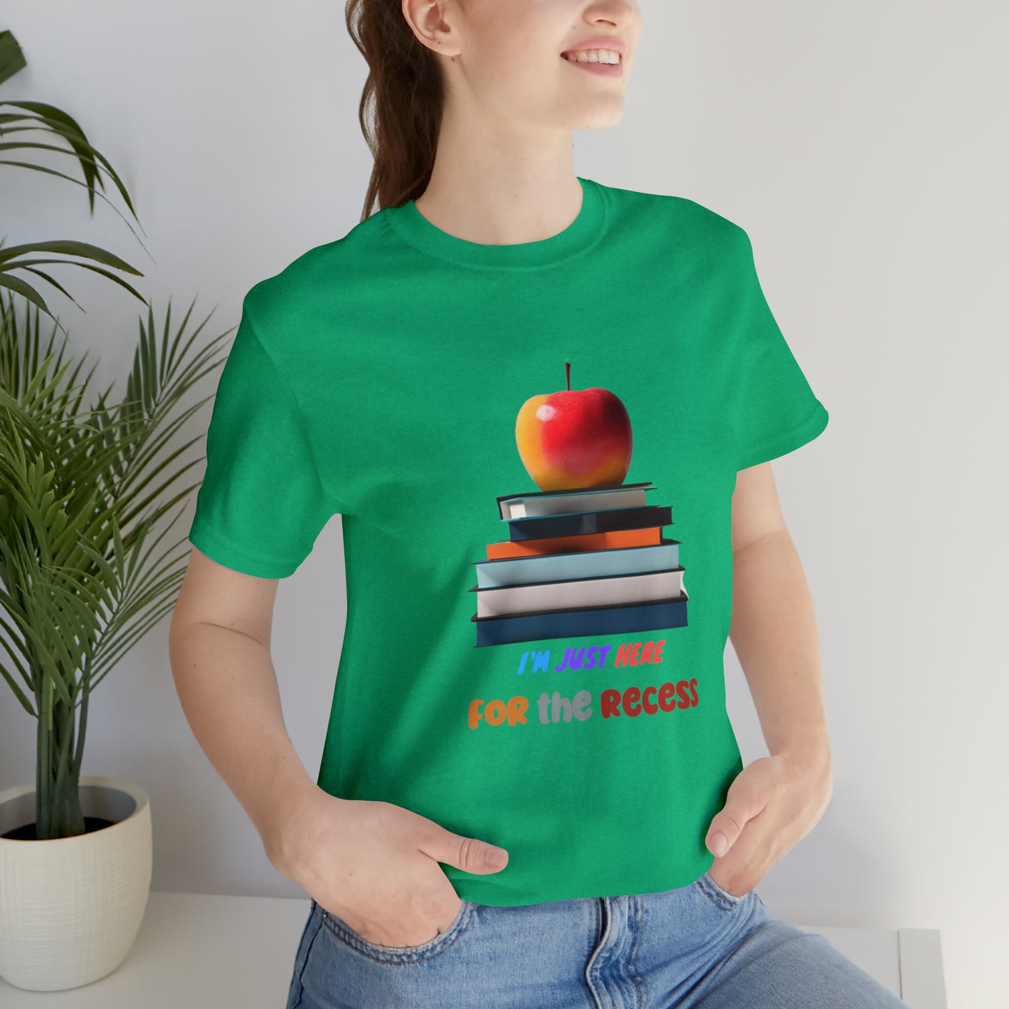 Back to school shirt funny for student, I am just here for the recess, T151