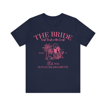 Last Toast on the Coast Beach Bachelorette Party Shirt, Custom Bachelorette Shirts, Bride Shirt, Bridesmaids Shirt, Social Club Shirt, T1604