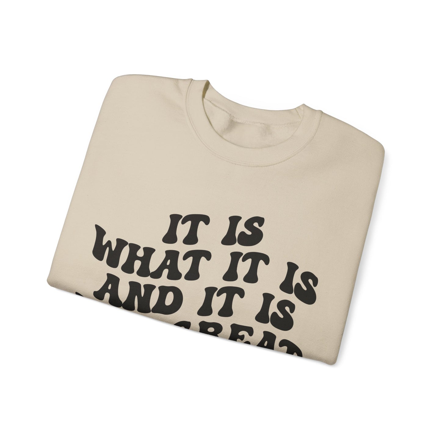 It Is What It Is And It Is Not Great Sweatshirt, Funny Quote Sweatshirt, Funny Meme Sweatshirt, Funny Mood Sweatshirt, S1514