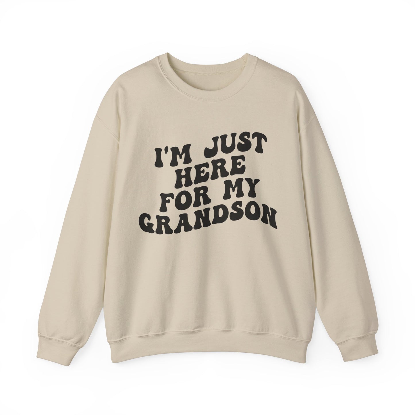 I'm Just Here for My Grandson Sweatshirt, Best Grandmother Sweatshirt, Supportive Grandma Sweatshirt, Gift for Granny from Grandson, S1075