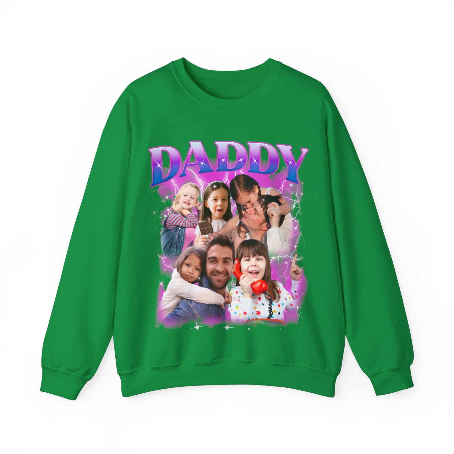 Custom Bootleg Rap Daddy Tee, Custom Photo Daddy Sweatshirt, Dad Shirt With Kid Face Photos Custom Father's Day Gift, Face Father Gift S1648