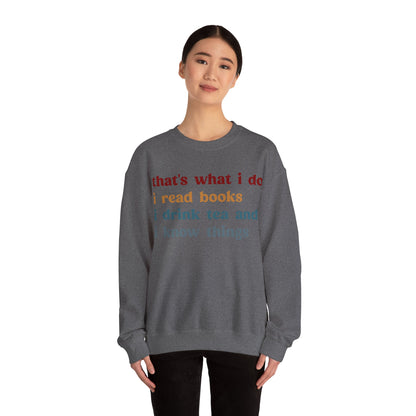 That's What I Do I Read Books Sweatshirt, Librarian Sweatshirt for Teacher, Book Lovers Club Sweatshirt, Book Nerd Sweatshirt, S1240