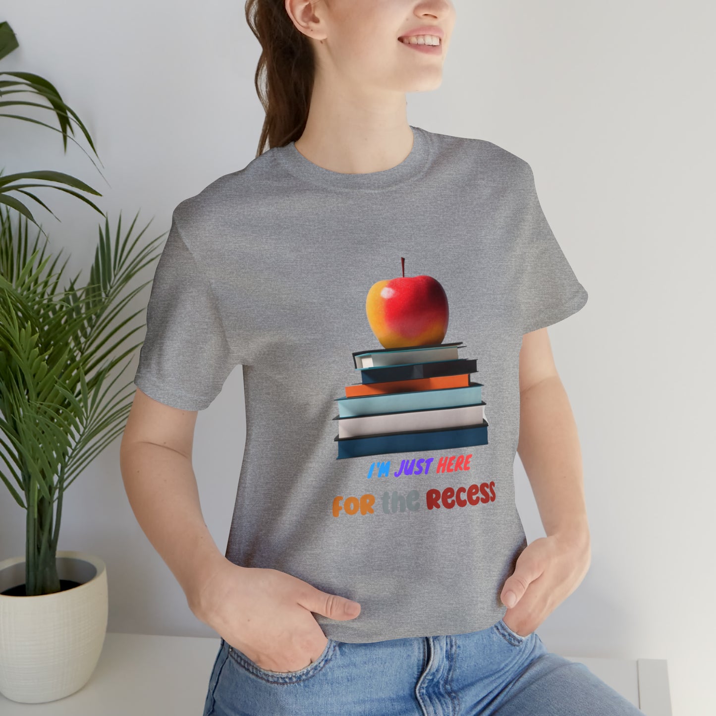 Back to school shirt funny for student, I am just here for the recess, T151