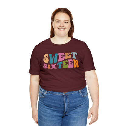 Sixteenth Birthday Gift, Sweet Sixteen Shirt for 16th Birthday Party, Cute Sweet 16 Gift for 16th Birthday TShirt for Daughter, T476