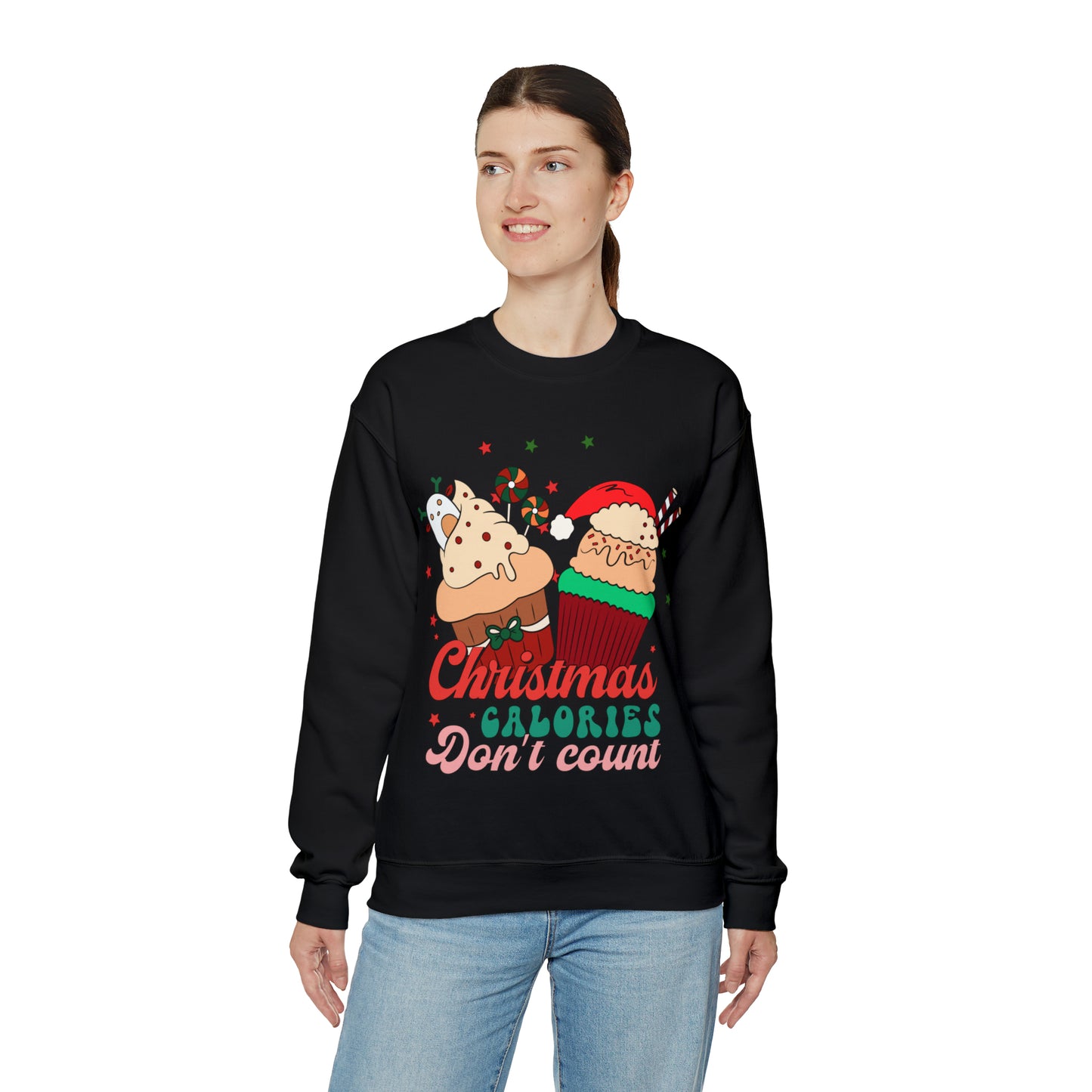 Christmas Calories Don't Count Sweatshirt, Funny Christmas Sweatshirt, Christmas Gift, Xmas calories Sweatshirt, Christmas calories, S871