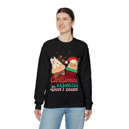 Christmas Calories Don't Count Sweatshirt, Funny Christmas Sweatshirt, Christmas Gift, Xmas calories Sweatshirt, Christmas calories, S871