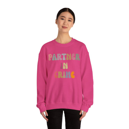 Partner In Crime Sweatshirt, Funny Best Friend Sweatshirt, Matching Besties Sweatshirt, Gift for Best Friend, BFF Sweatshirt, SW1287