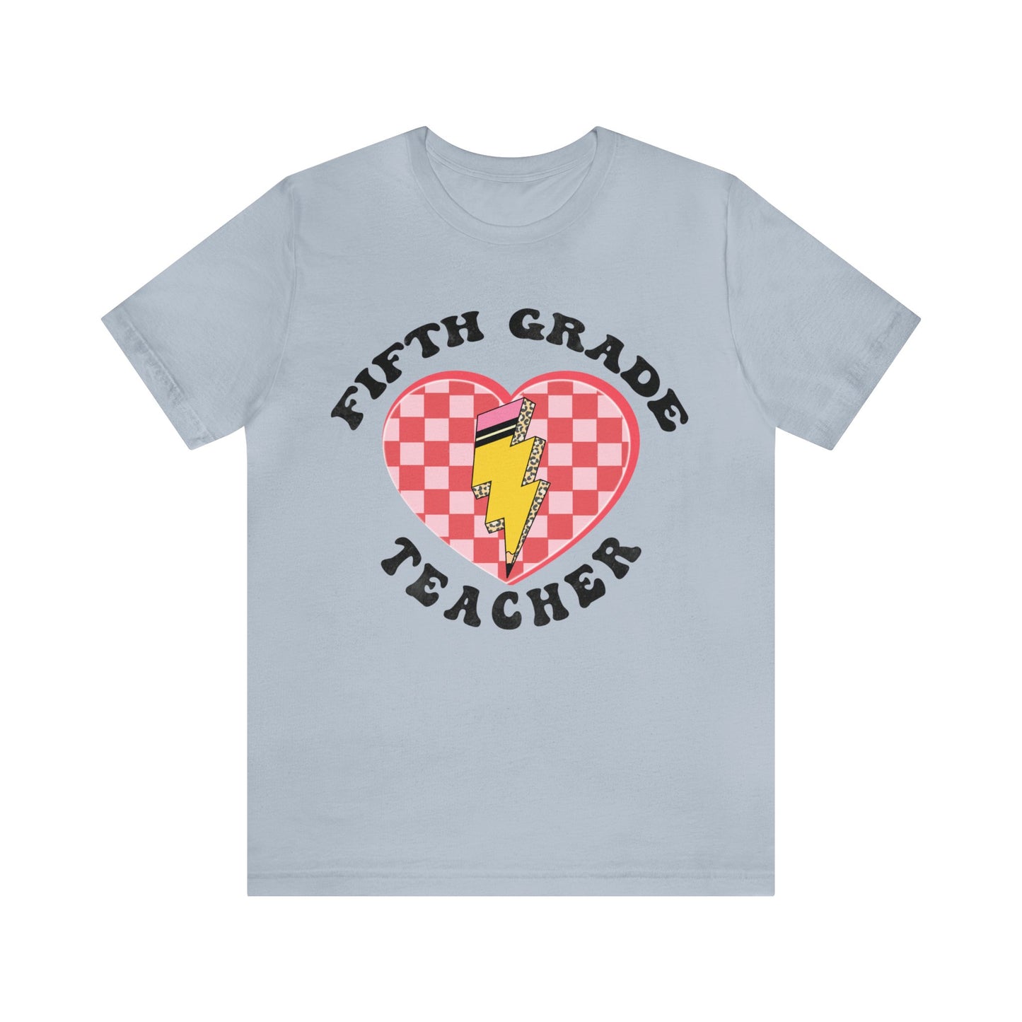 Fifth Grade Teacher Valentine's Shirt, Teacher Tshirt Retro 5th Grade Back to school, Teacher Appreciation Checkered Teacher Tee Gift, T1243