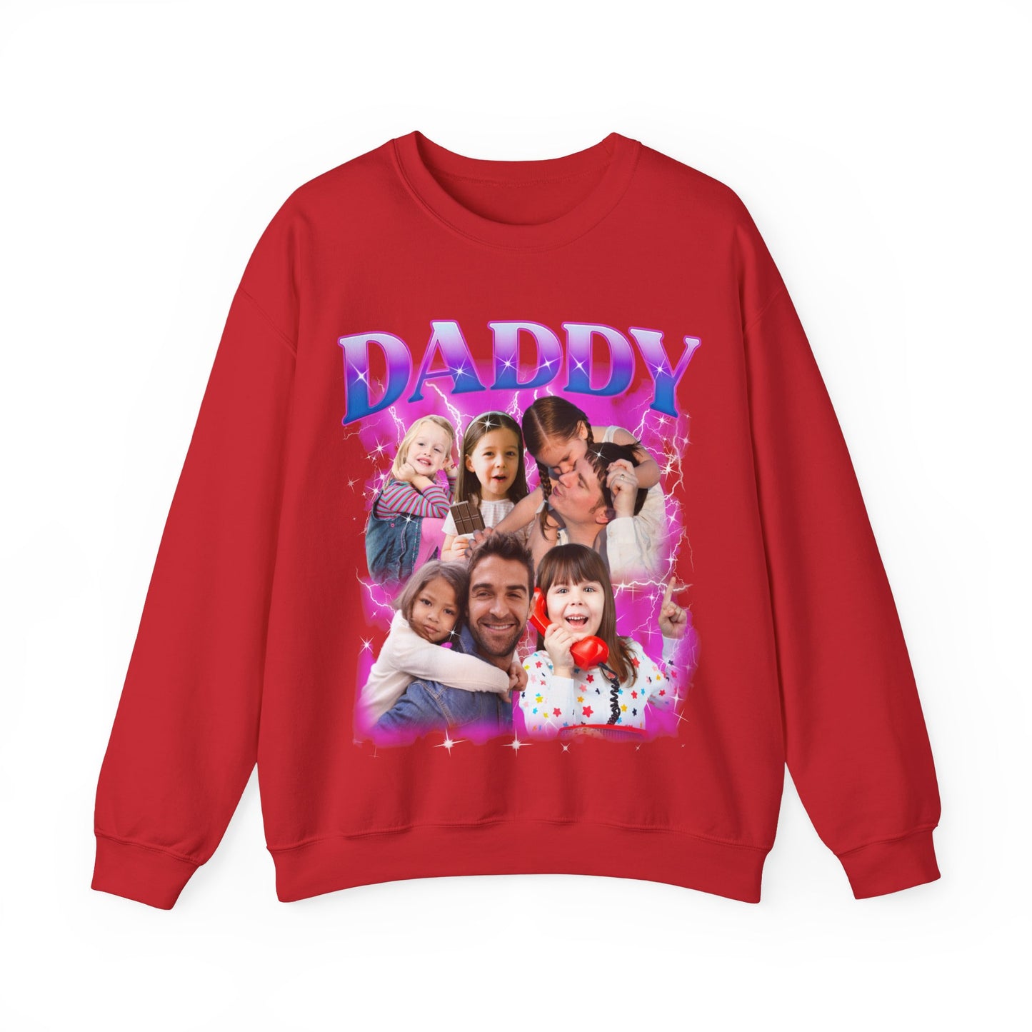 Custom Bootleg Rap Daddy Tee, Custom Photo Daddy Sweatshirt, Dad Shirt With Kid Face Photos Custom Father's Day Gift, Face Father Gift S1648