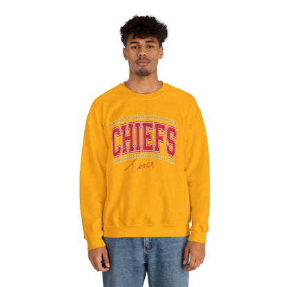 Karma Is The Guy On The Chiefs Sweatshirt, Crewneck Game Day Sweatshirt Football Sweatshirt, Coming straight home Sweatshirt, SW936