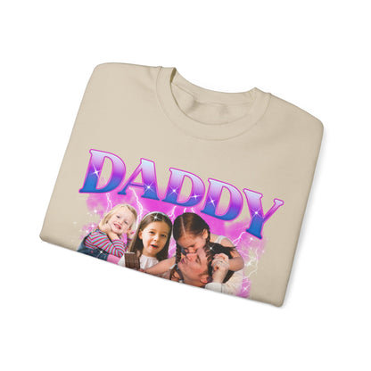 Custom Bootleg Rap Daddy Tee, Custom Photo Daddy Sweatshirt, Dad Shirt With Kid Face Photos Custom Father's Day Gift, Face Father Gift S1648