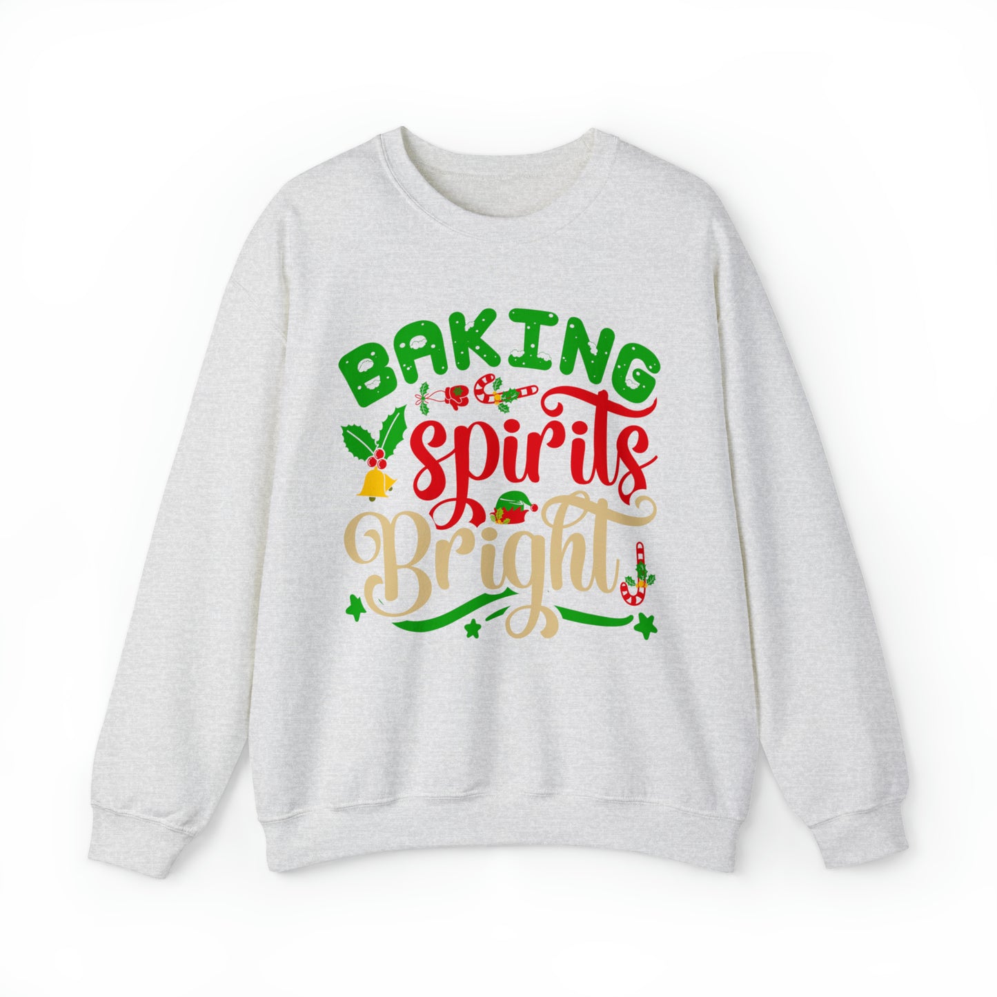 Baking Spirits Bright Sweatshirt, Christmas Cookie Sweatshirt, Funny Baker Sweatshirt, Gift For Cookie Lover, Cute Christmas Cookie, SW934