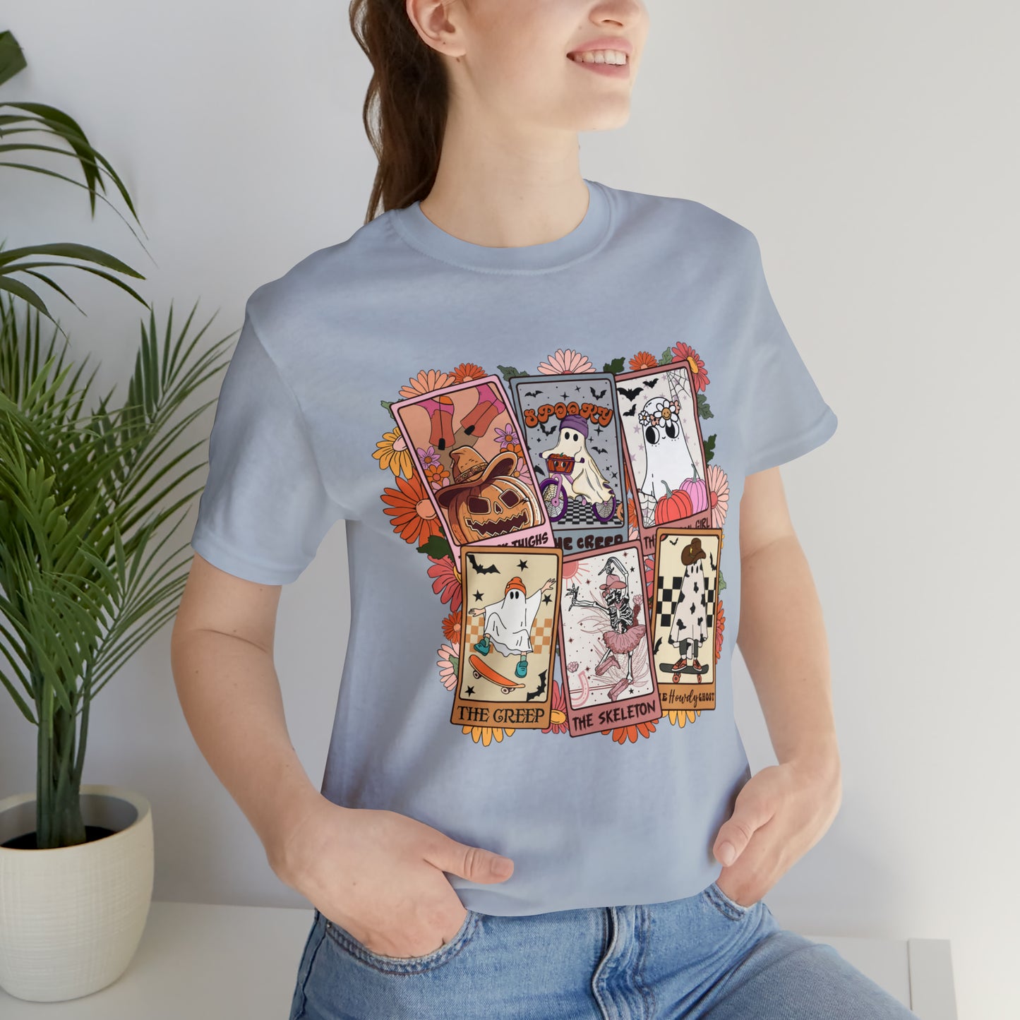 The Tarot Card Shirt, Skeleton Tarot Card Shirt, Tarot Card Lover Shirt, Skull Tarot Card Tee, Retro Halloween shirt, T611