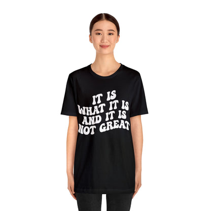 It Is What It Is And It Is Not Great Shirt, Funny Quote Shirt, Funny Meme Shirt, Funny Mood Shirt, Shirt for Women, Gift for Women, T1514