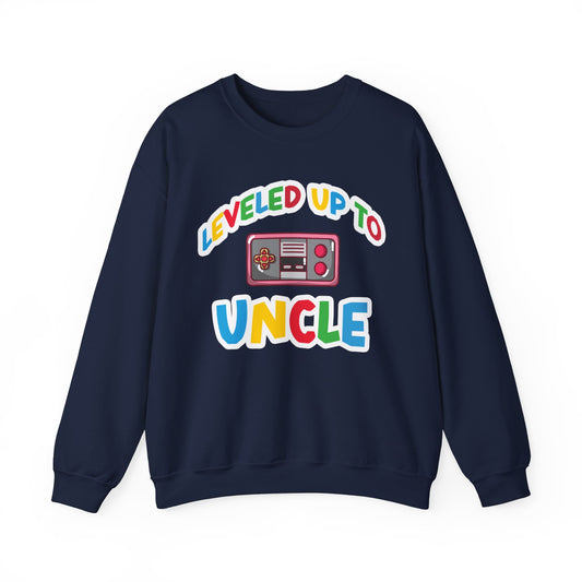 Leveled Up to Uncle Sweatshirt, Pregnancy Announcement Sweatshirt for Uncle Funny Gamer Sweatshirt for New Uncle Gift for Uncle to Be, S1499