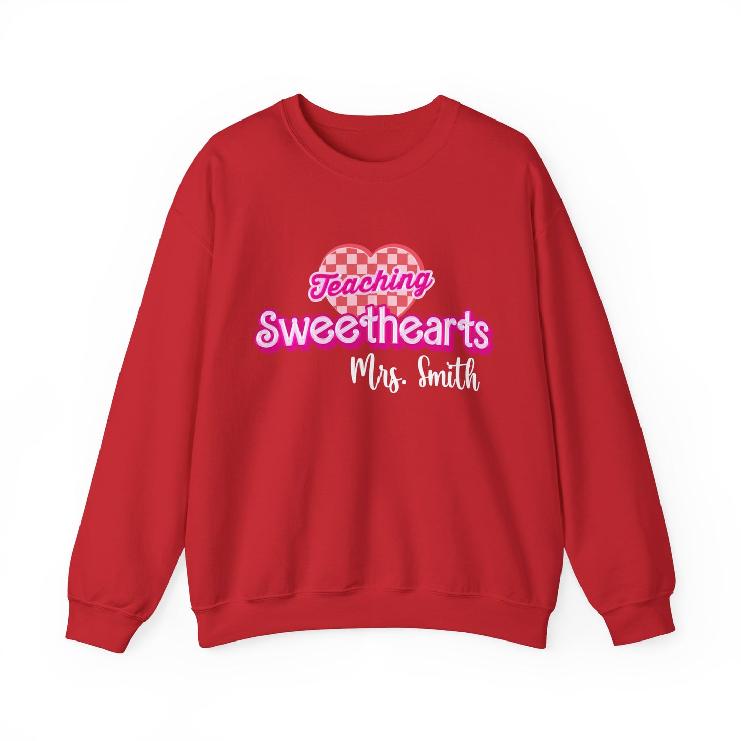 Personalized Teaching Sweethearts Valentines Day Sweatshirt, Teacher Valentine's Day Sweatshirts Teachers, Gift Sweater Hearts Day, SW1274