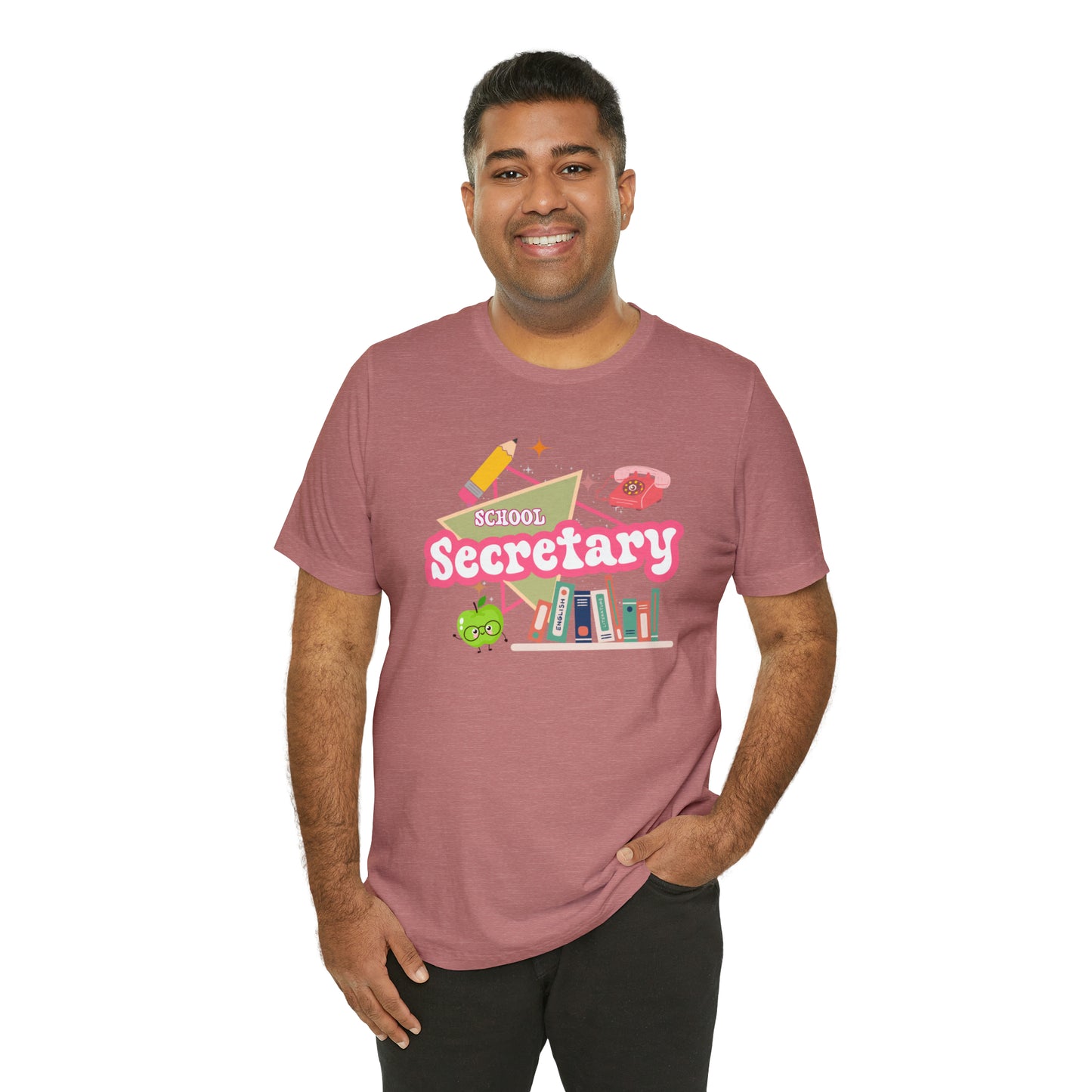 School Secretary shirt, 90s shirt, 90s teacher shirt, colorful school secretary shirt, colorful school shirt, T543