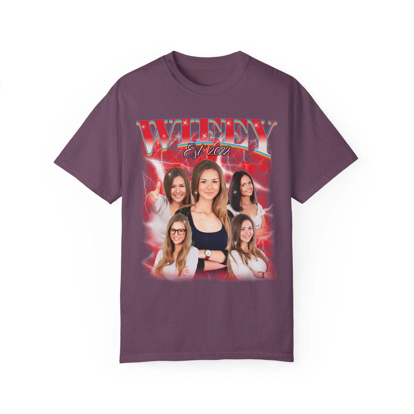 Custom Wifey Bootleg Rap Tee, Wifey Shirt, Custom Wifey Photo Shirt, Vintage Graphic 90s Tshirt, Valentine's Shirt Gift For Wife, CC1627