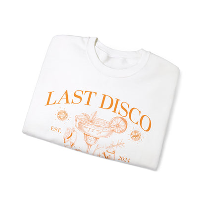 Last Disco Sweatshirt, Disco Bride Dancing Queens Sweatshirt, Custom Location Bridal Party Sweatshirt, Disco Bach Bride To Be Gifts, 1 S1565