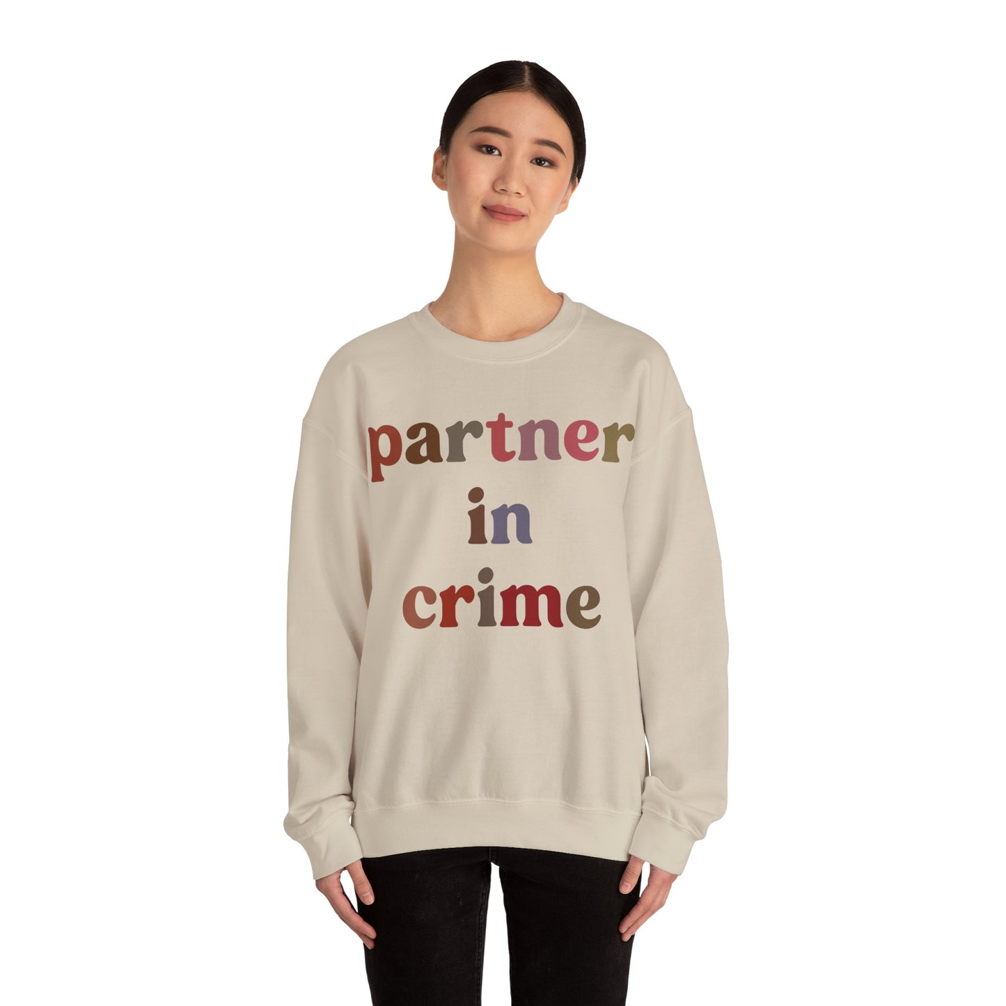 Partner In Crime Sweatshirt, Funny Best Friend Sweatshirt, Matching Besties Sweatshirt, Gift for Best Friend, BFF Sweatshirt, S1286