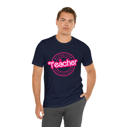 Come On Let's Go Teach Teacher Shirt, Trendy Teacher shirt, Retro Back to school, Teacher Appreciation Checkered Teacher Tee, T722