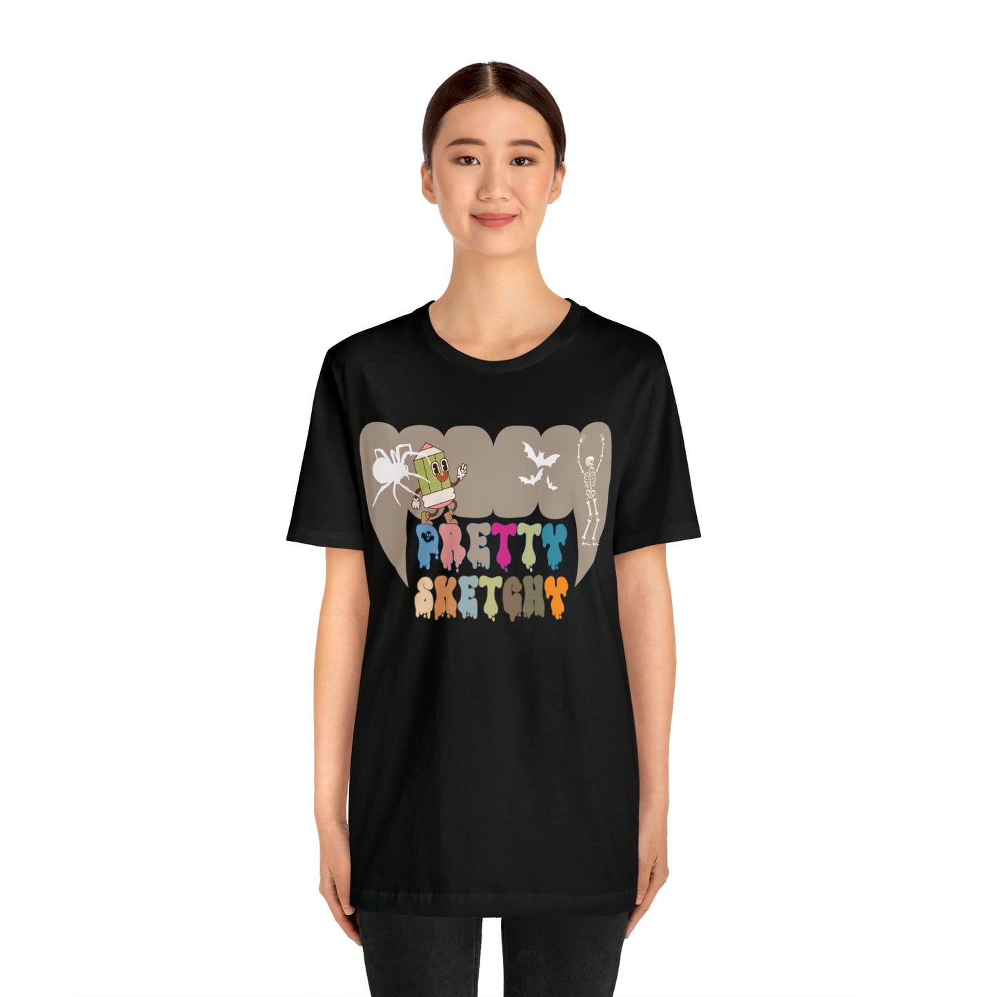 Art Teacher Shirt, Art Lover Gift, Pretty Sketchy Shirt for Halloween Gift , Art Lover Shirt, Gift For Teacher, T310