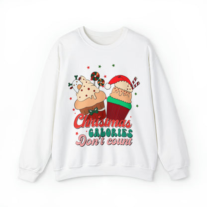 Christmas Calories Don't Count Sweatshirt, Funny Christmas Sweatshirt, Christmas Gift, Xmas calories Sweatshirt, Christmas calories, S871