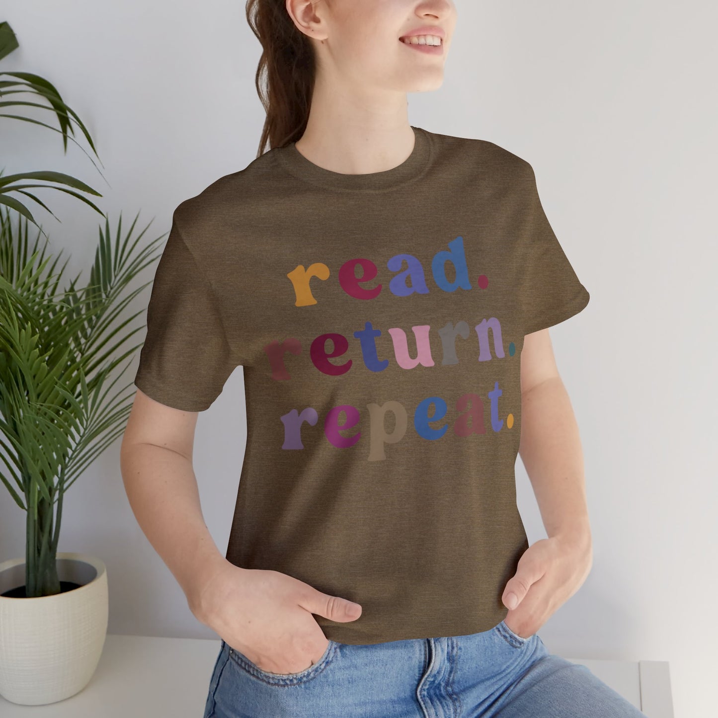 Read Return Repeat Shirt, Shirt for Bibliophile, Book Lovers Club Shirt, Book Nerd Shirt, Bookworm Gift, Librarian Shirt, T1189