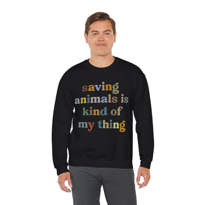 Saving Animals Is Kind Of My Thing Sweatshirt, Animal Rescue Sweatshirt, Pet Adoption Sweatshirt, Dog Mom Sweatshirt, Fur Mama T-Shirt, S999