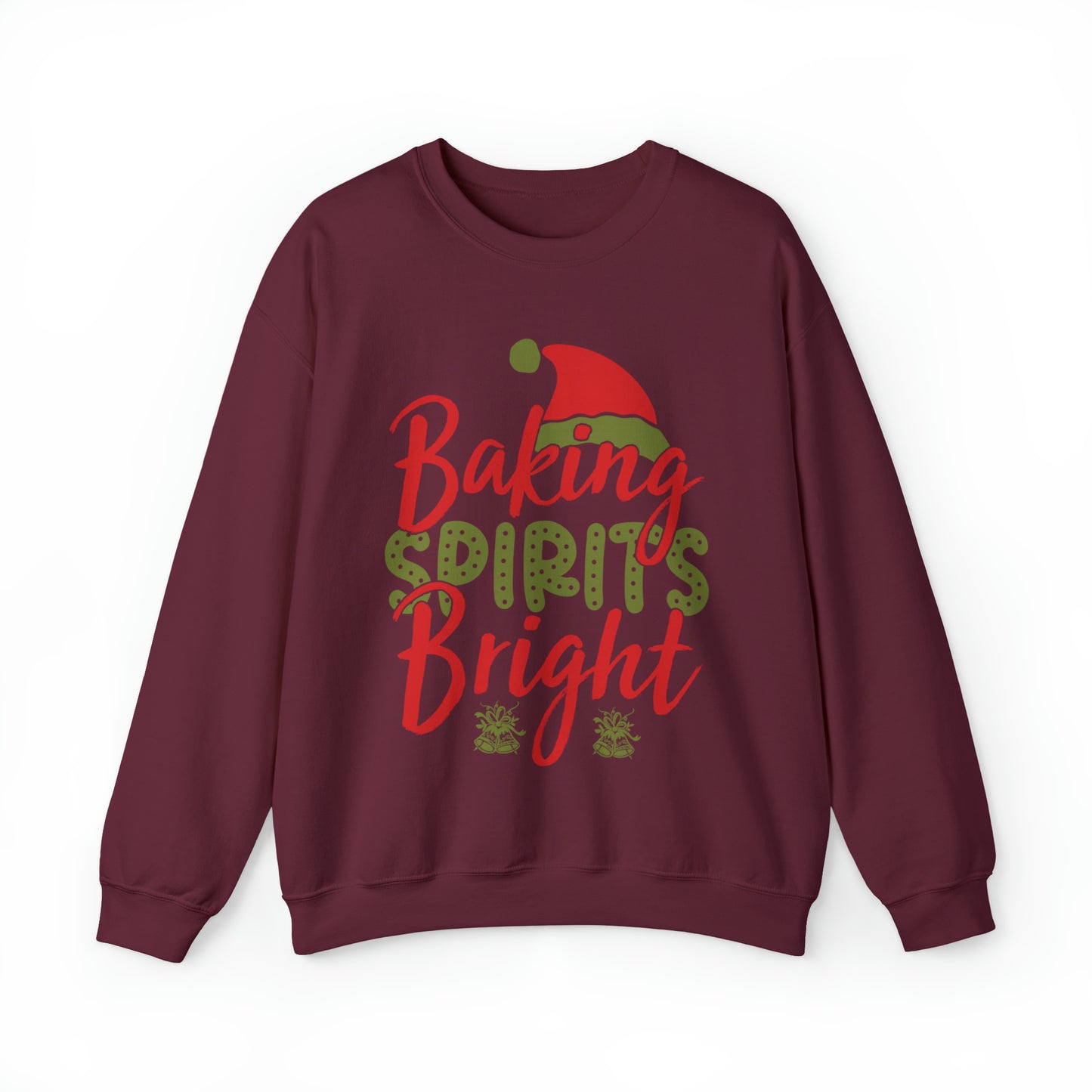 Baking Spirits Bright Sweatshirt, Christmas Cookie Sweatshirt, Funny Baker Sweatshirt, Gift For Cookie Lover, Cute Christmas Cookie, SW927