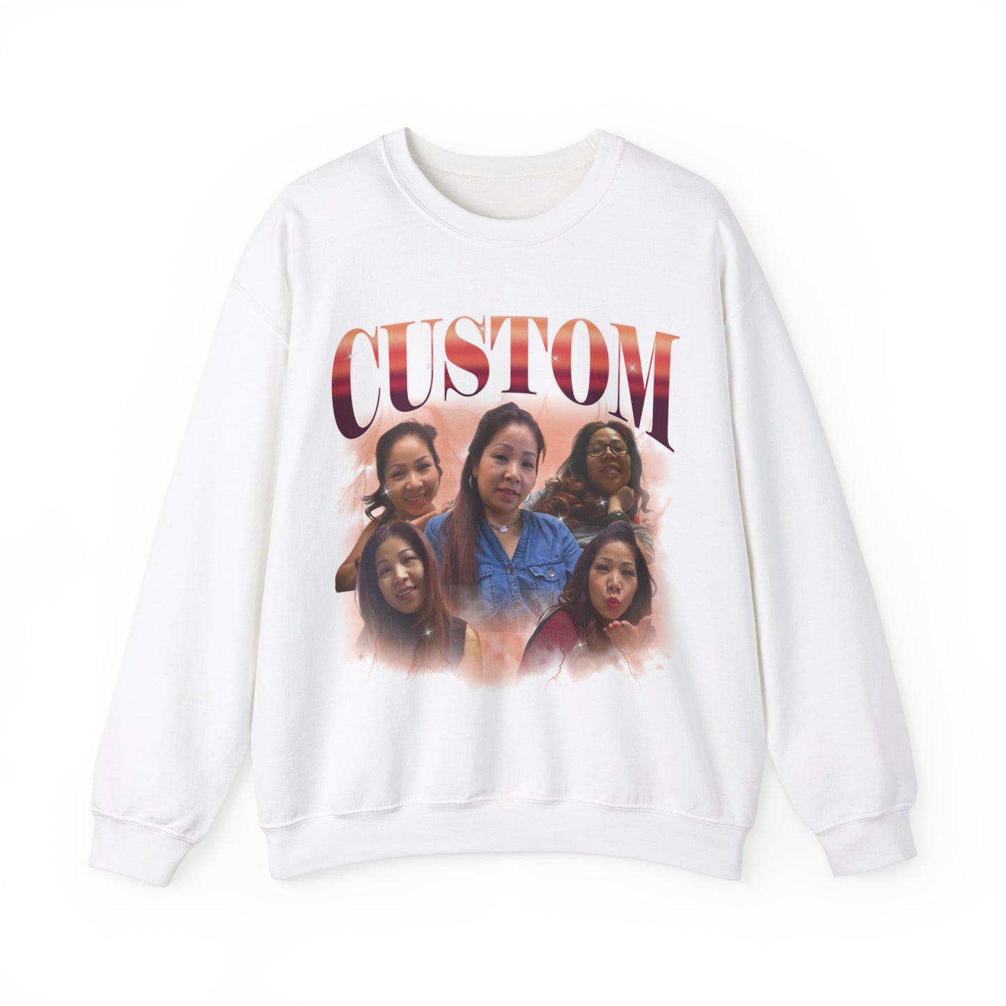 Custom Your Own Bootleg Tee, Retro Custom Bootleg Rap Tee, Custom Photo Sweatshirt, Insert Your Design Vintage Graphic 90s Sweatshirt, S1386