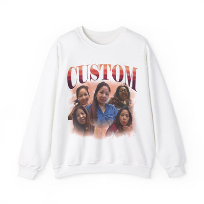 Custom Your Own Bootleg Tee, Retro Custom Bootleg Rap Tee, Custom Photo Sweatshirt, Insert Your Design Vintage Graphic 90s Sweatshirt, S1386