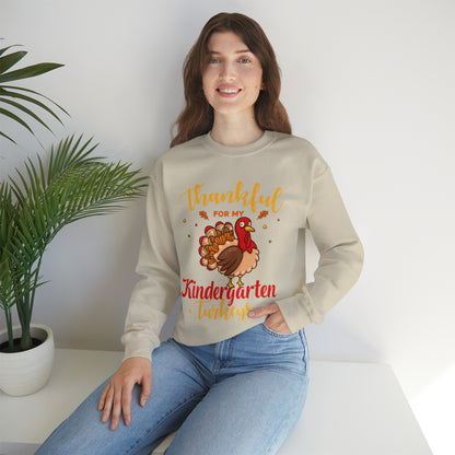 Thankful For My Kindergarten Turkey Sweatshirt, Thanksgiving Dinner Sweatshirt, Family Thanksgiving Shirt, Thanksgiving Turkey Shirt, SW860