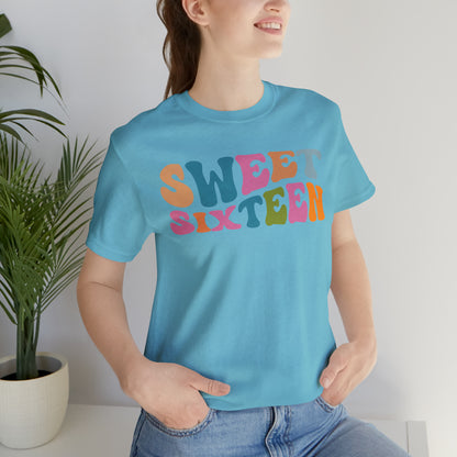 Sixteenth Birthday Gift, Sweet Sixteen Shirt for 16th Birthday Party, Cute Sweet 16 Gift for 16th Birthday TShirt for Daughter, T476