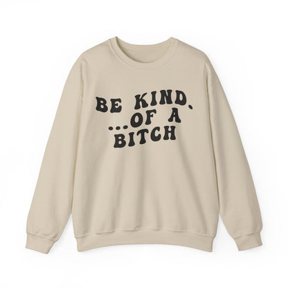 Be Kind Of A Bitch Sweatshirt, Funny Girls Sweatshirt, Funny Sassy Sweatshirt, Sarcasm Sweatshirt for Women, Funny Gift for Friends, S1197