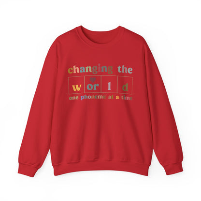 Changing The World One Phoneme At A Time Sweatshirt, Teach Kids to Read Sweatshirt, Kindergarten Teacher Sweatshirt, S1129