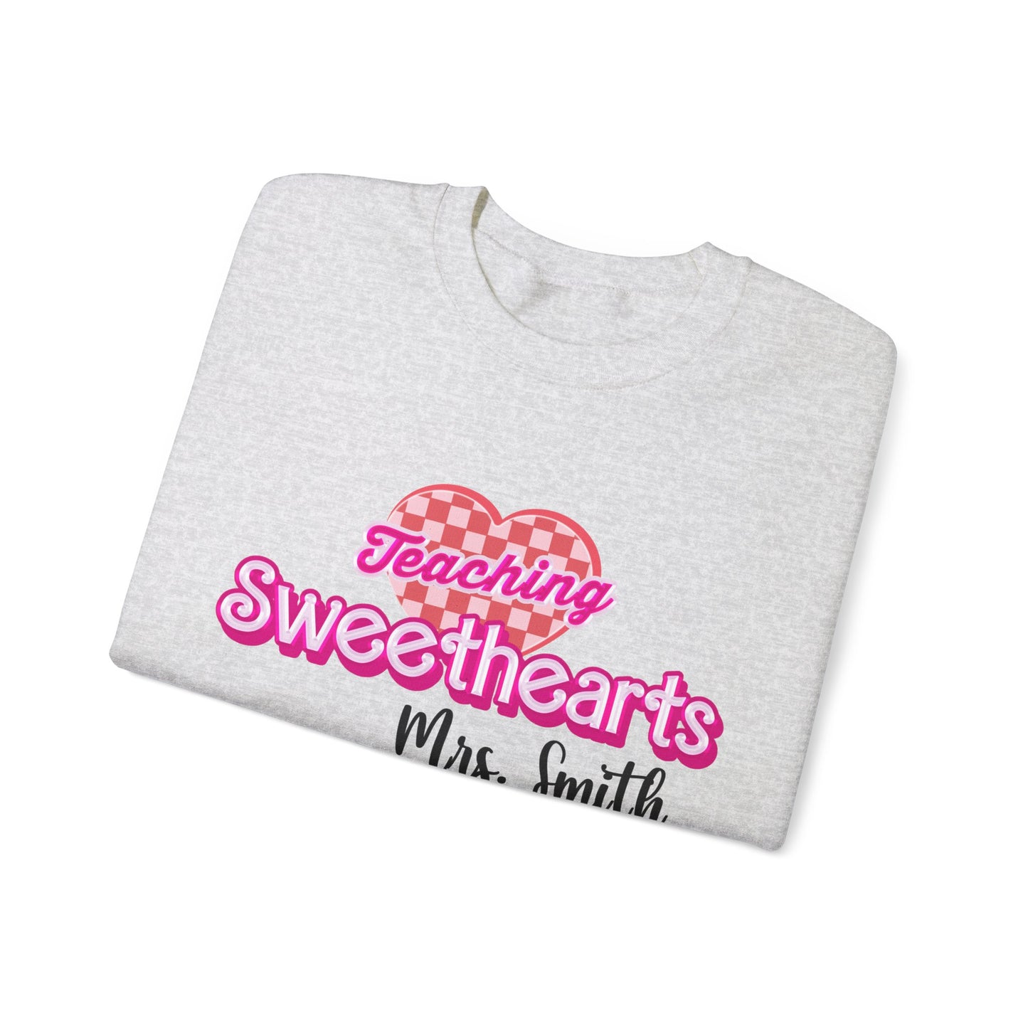 Personalized Teaching Sweethearts Valentines Day Sweatshirt, Teacher Valentine's Day Sweatshirts Teachers, Gift Sweater Hearts Day, SW1274