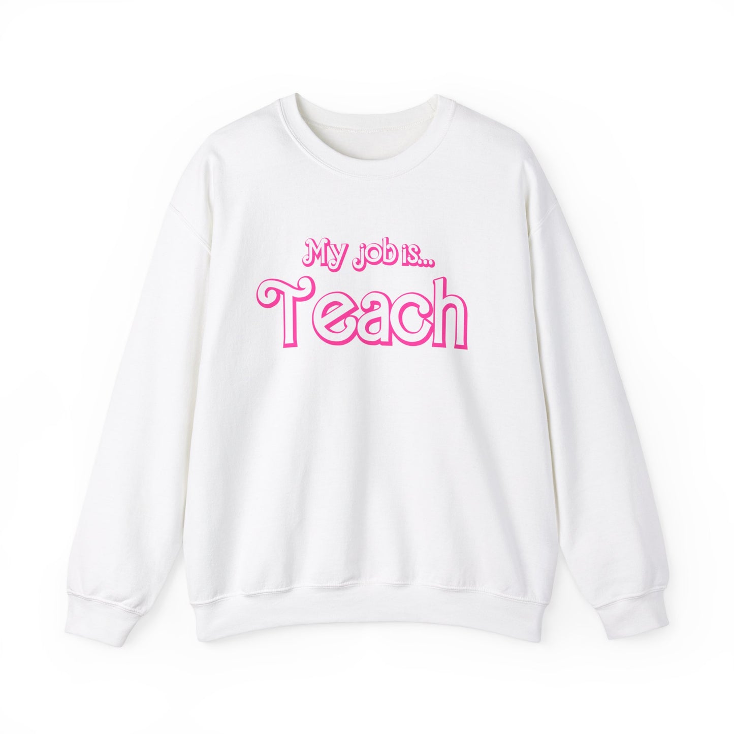 My Job is Teach Sweatshirt, Trendy Teacher Sweatshirt, Retro Back to school, Teacher Appreciation, Checkered Teacher Sweatshirt, S734