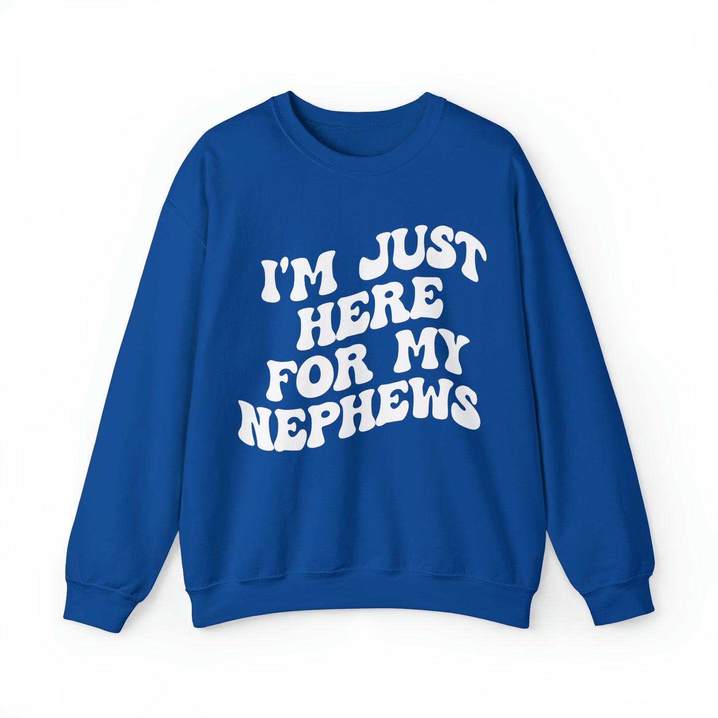 I'm Just Here for My Nephews Sweatshirt, Gift for Cool Aunt, New Auntie Sweatshirt, Funny Aunt Sweatshirt, Favorite Aunt Sweatshirt, S1014