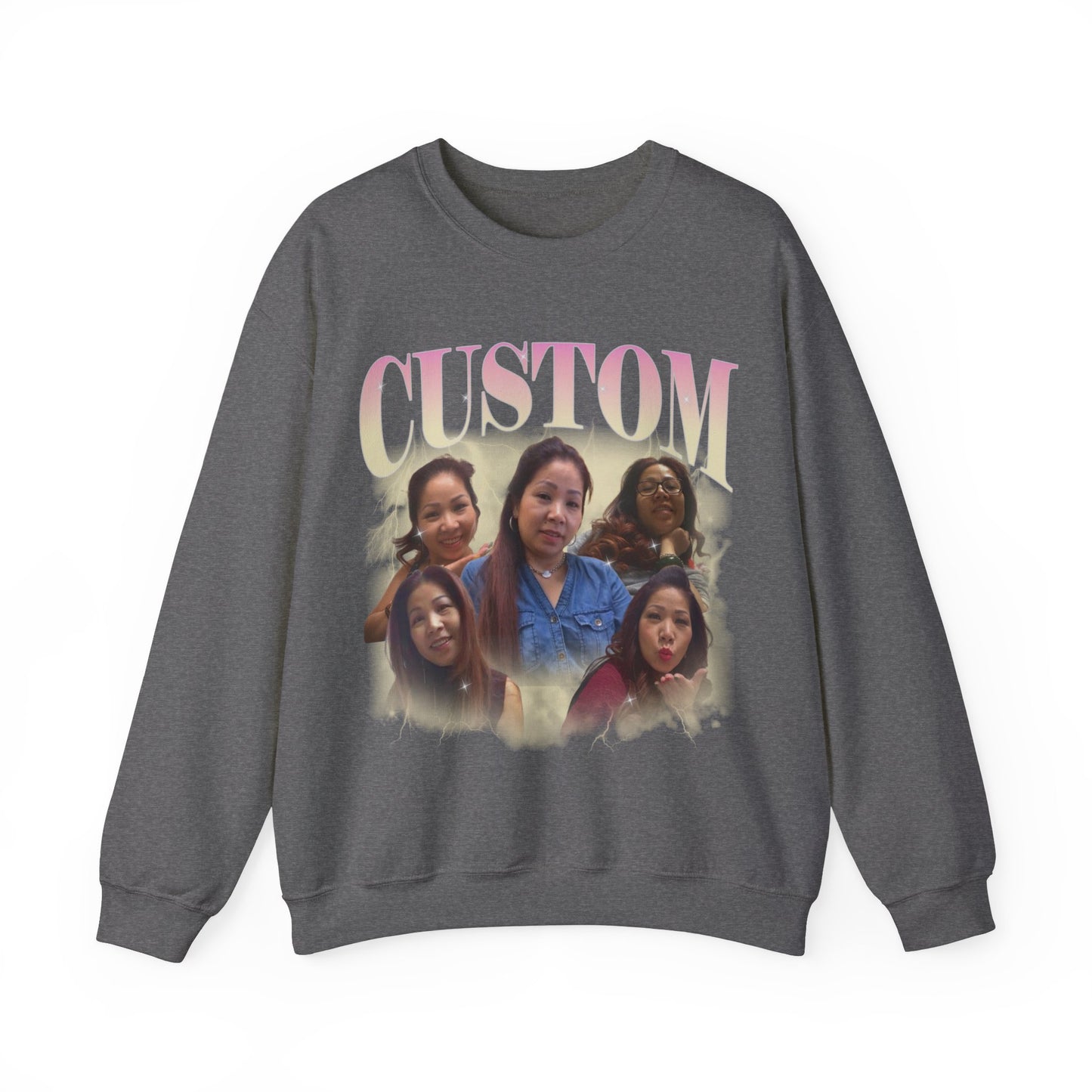 Custom Your Own Bootleg Tee, Retro Custom Bootleg Rap Tee, Custom Photo Sweatshirt, Insert Your Design Vintage Graphic 90s Sweatshirt, S1384