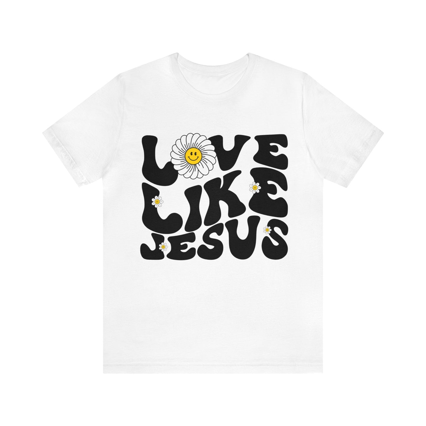 Retro Love Like Jesus Shirt, Cute Jesus Shirt, Women's Christian Clothing, Unisex Crewneck Christian Shirt, T851