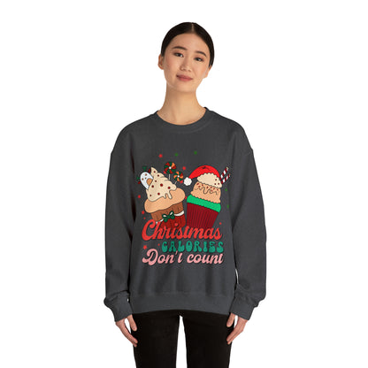 Christmas Calories Don't Count Sweatshirt, Funny Christmas Sweatshirt, Christmas Gift, Xmas calories Sweatshirt, Christmas calories, S871