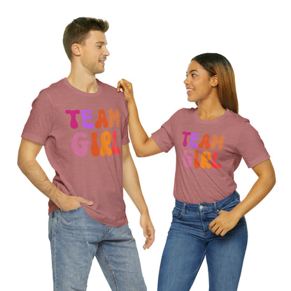 Team Girl Shirt for Gender Reveal, Cute Baby Announcement Shirt for Gender Reveal, Gender Announcement Gift for Her, T446