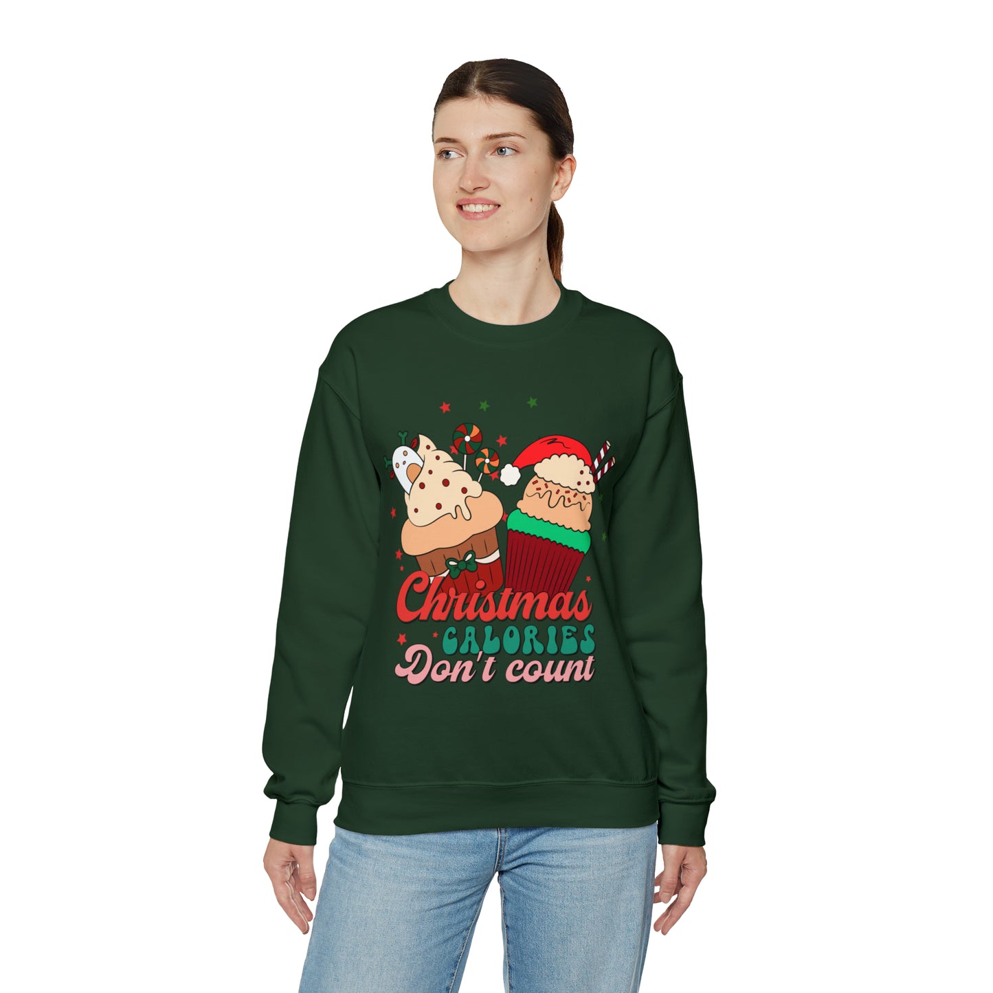 Christmas Calories Don't Count Sweatshirt, Funny Christmas Sweatshirt, Christmas Gift, Xmas calories Sweatshirt, Christmas calories, SW871