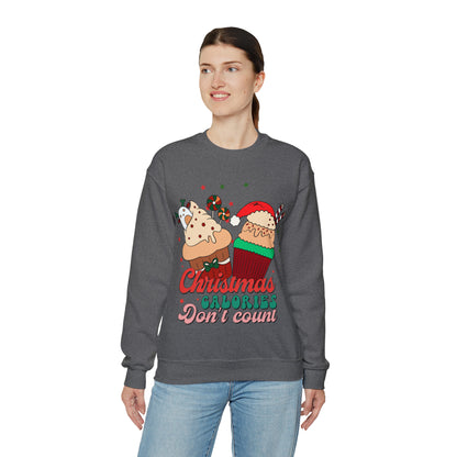 Christmas Calories Don't Count Sweatshirt, Funny Christmas Sweatshirt, Christmas Gift, Xmas calories Sweatshirt, Christmas calories, S871